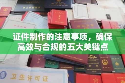 中和证件制作的注意事项，确保高效与合规的五大关键点