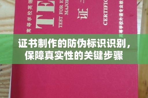 中和证书制作的防伪标识识别，保障真实性的关键步骤