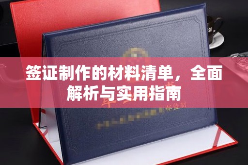 中和签证制作的材料清单，全面解析与实用指南