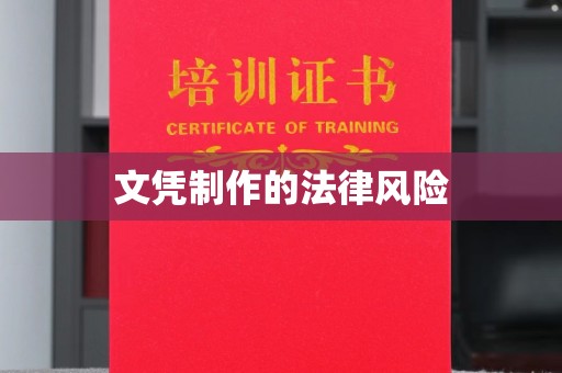中和文凭制作的法律风险